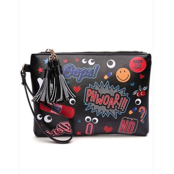 Pop Art Patterned Wristlet - Picture 1 of 8